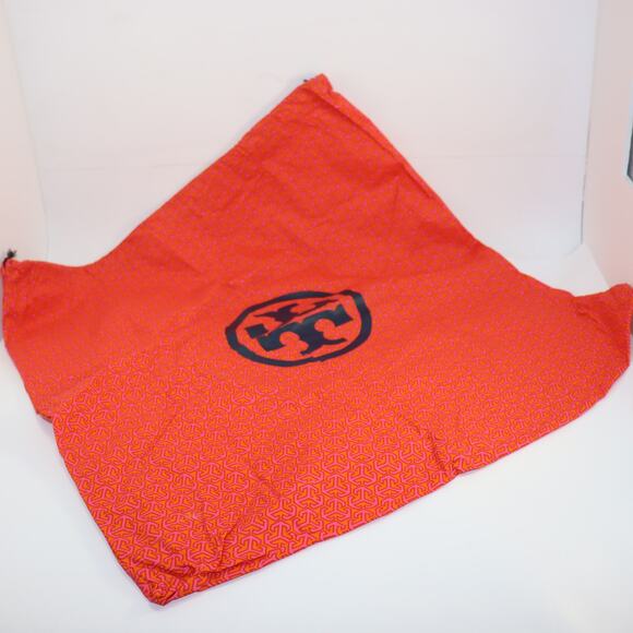 Tory Burch Large Red Geometric Logo Dust Bag 22x22 - Picture 1 of 2